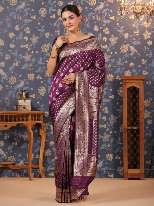 Ethnic Motifs Woven Design Banarasi Saree