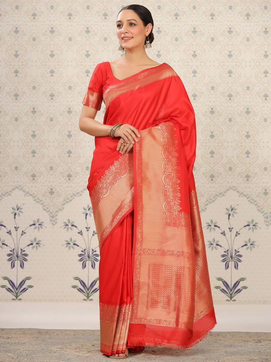 Ethnic Woven Design Zari Banarasi Saree